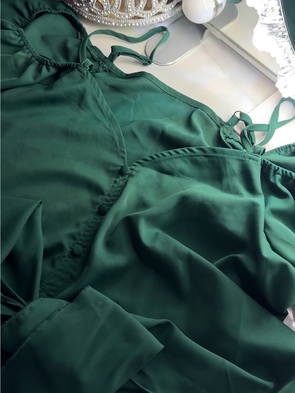 SHEIN green blouse